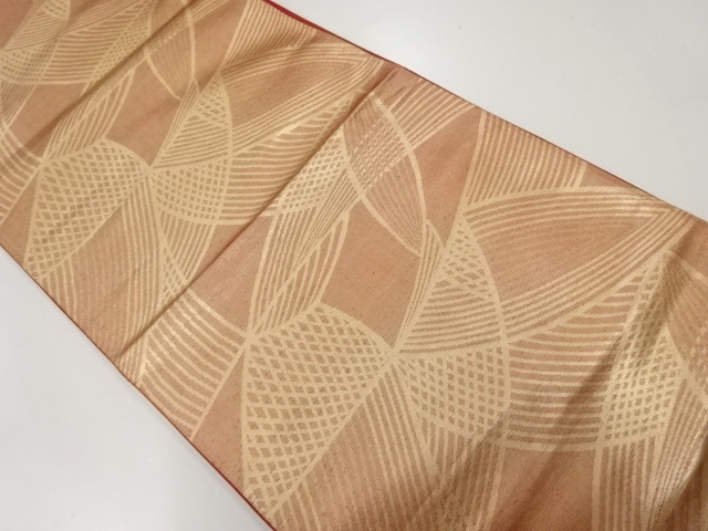 JAPANESE KIMONO / ANTIQUE FUKURO OBI / SILK / WOVEN ABSTRACT UME